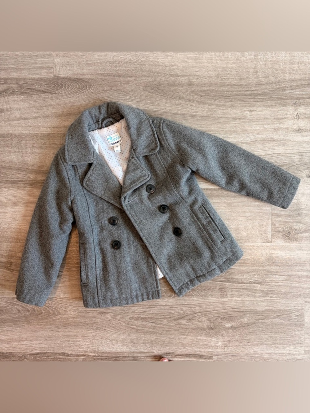 Old Navy little girls gray peacoat